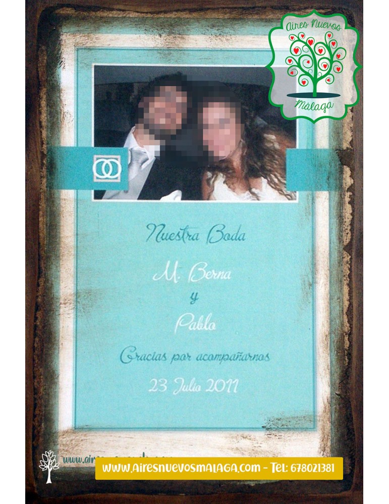 IMÁN NEVERA PERSONALIZADO PARA BODAS - CON FOTO