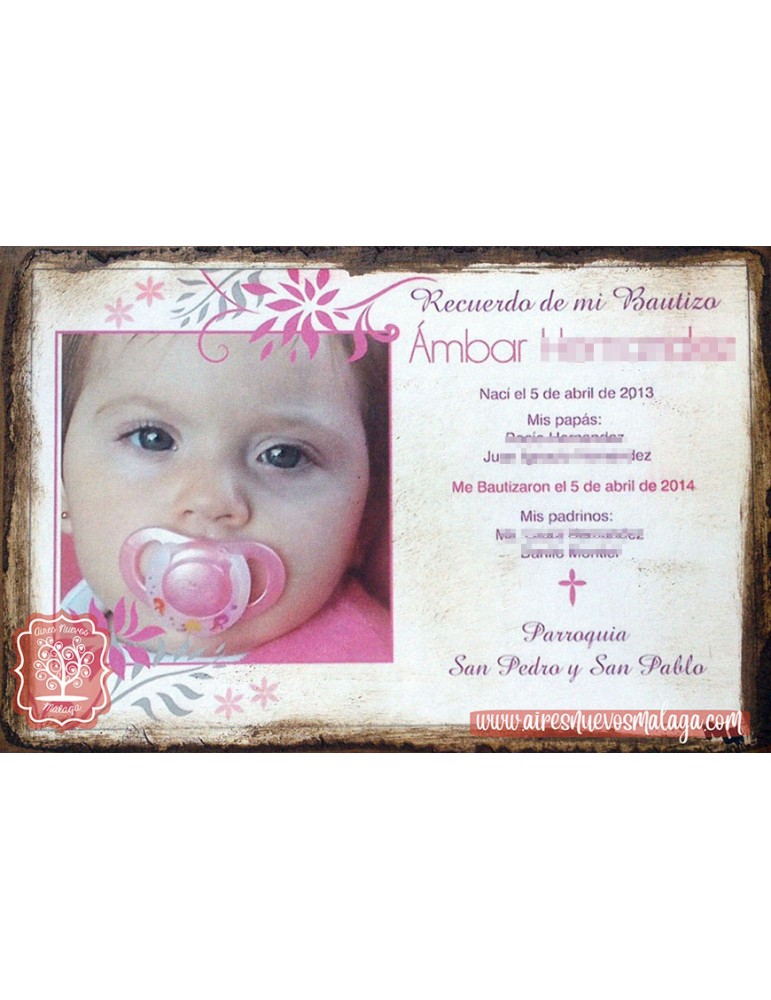 Imanes personalizados nevera, Bautizo