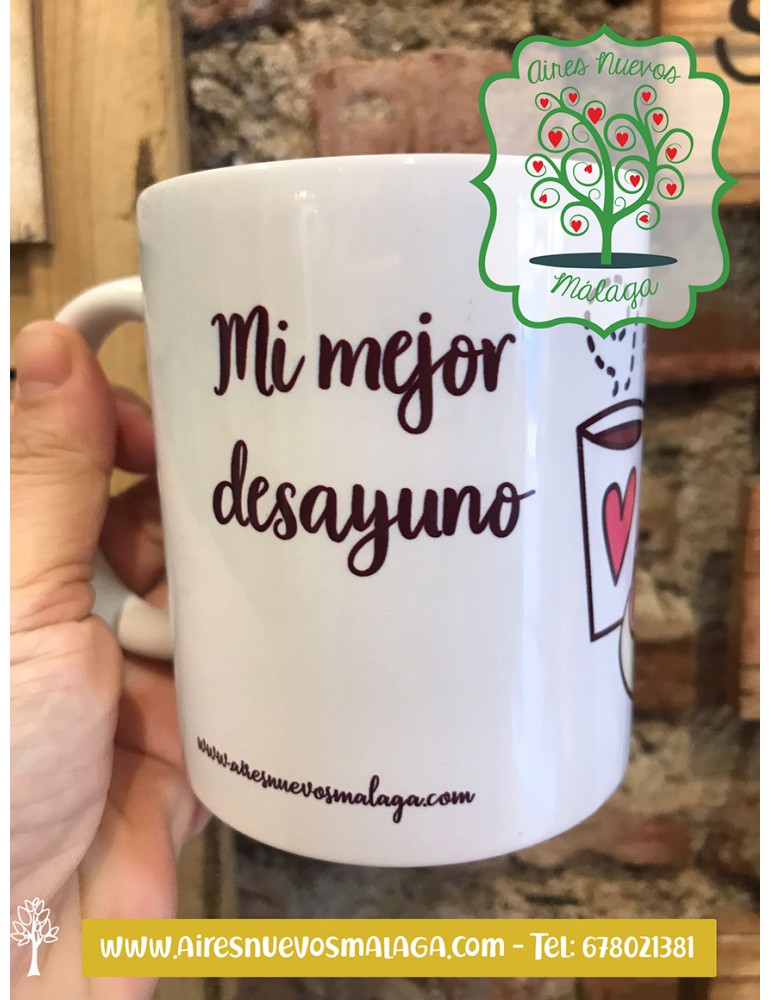 TAZA MI MEJOR DESAYUNO ES CONTIGO